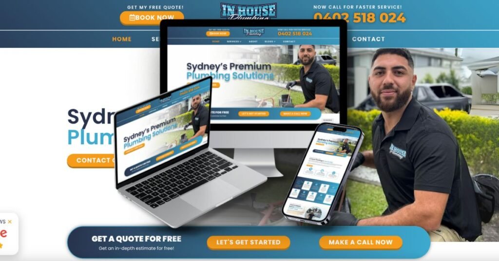 In house plumbing web design project